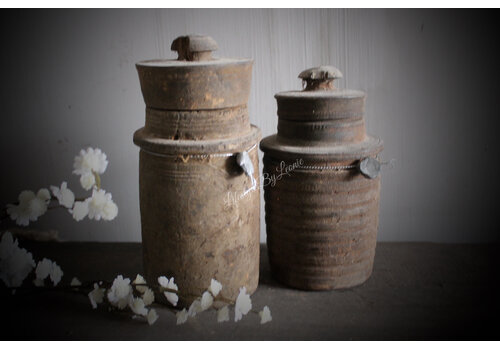 Hoffz Interior Hoffz Interior authentieke Nepalese kruik met deksel 20 cm