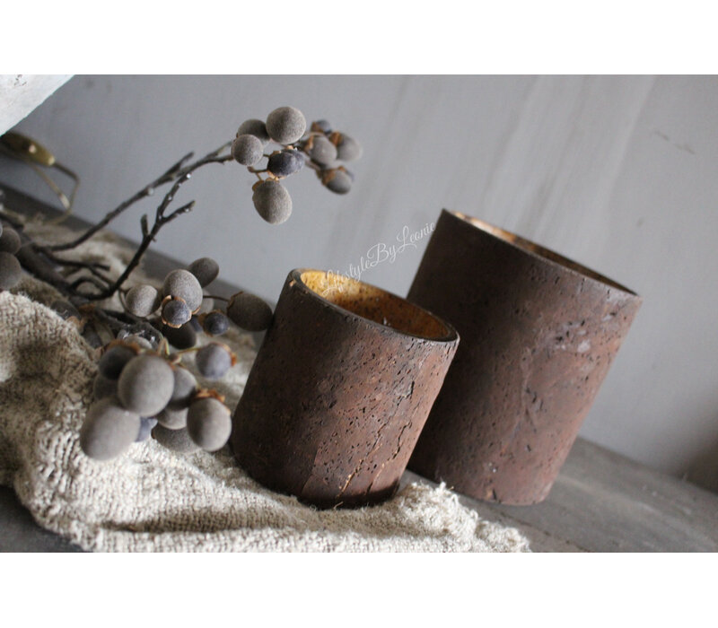 Hoffz Interior Bari cilinder windlicht Kurk S