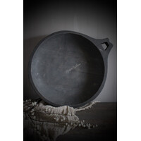 Aura Peeperkorn houten schaal met open handvat Antique grey 60x50 cm