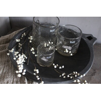 Aura Peeperkorn houten schaal met open handvat Antique grey 60x50 cm