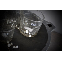 Aura Peeperkorn houten schaal met open handvat Antique grey 60x50 cm