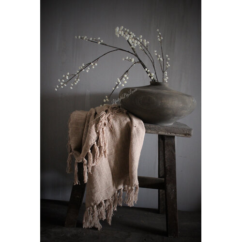 LUKSA houten vaas Anton antique grey 35 x 18 cm 