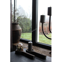 Glazen stolp met houten voet 10 cm