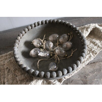 Doosje glazen eitjes met veertje 9 stuks