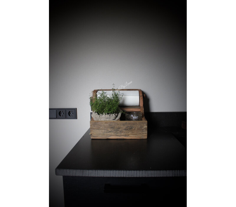 Houten keukenrolhouder Greet 28 x 30 cm