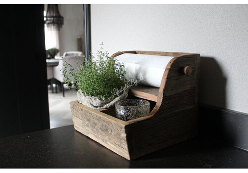 Houten keukenrolhouder Greet 28 x 30 cm