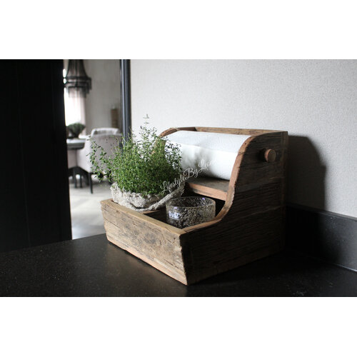 Houten keukenrolhouder Greet 28 x 30 cm 