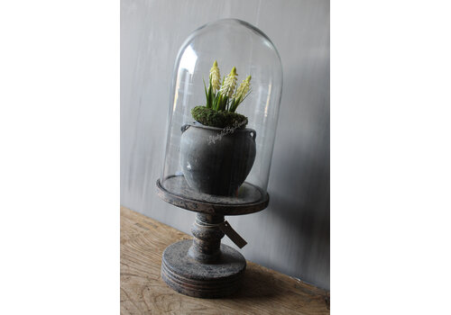 Namaak druifjes in pot White 18cm