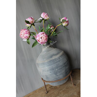 Bos real touch Pioenen in knop pink 63 cm