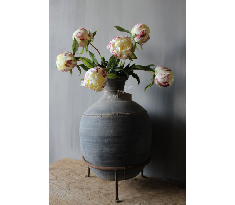 Bos real touch tulpen in knop Cream 63cm