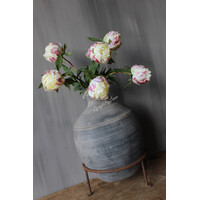 Bos real touch tulpen in knop Cream 63cm
