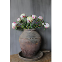 Bos real touch Pioenen in knop cream 63 cm