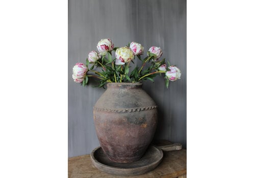 Bos real touch tulpen in knop Cream 63cm