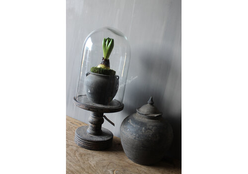 Stolp met houten voet Old grey L