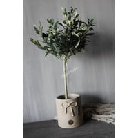 Brynxz planter with a bow Taupe 18cm