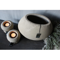 Brynxz pot ovaal Taupe 28 x 17 x 25 cm