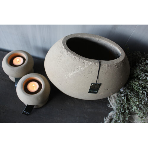 Brynxz pot ovaal Taupe 28 x 17 x 25 cm 