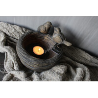 Brynxz birds on a nest Brown 16 cm