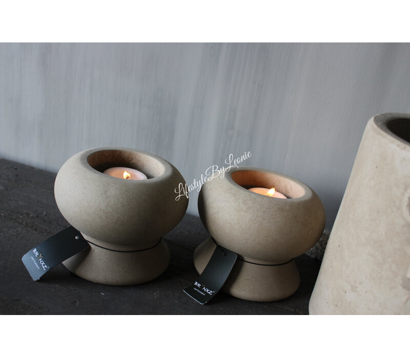 Brynxz tealight cup luxury Taupe 12 cm