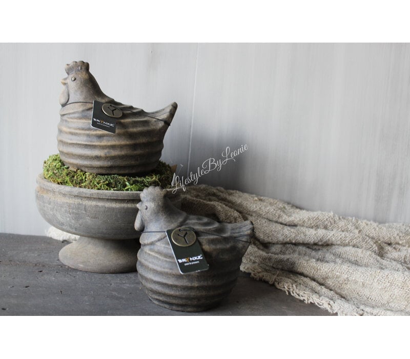 Brynxz chicken with lines Brown 12cm