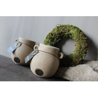 Brynxz tealight cup two ears Taupe 11cm