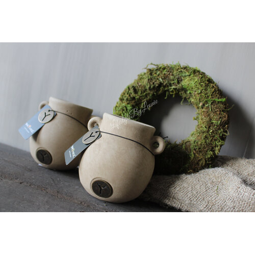 Brynxz tealight cup two ears Taupe 11 cm 