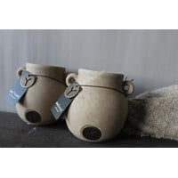 Brynxz tealight cup two ears Taupe 11cm