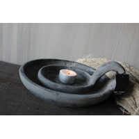 Brynxz candleholder stone black 22cm