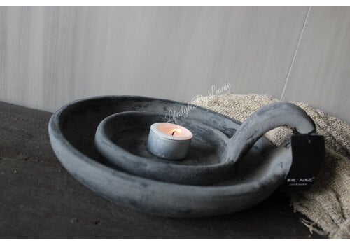 Brynxz Brynxz candleholder Stone black 22 cm