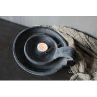 Brynxz candleholder stone black 22cm