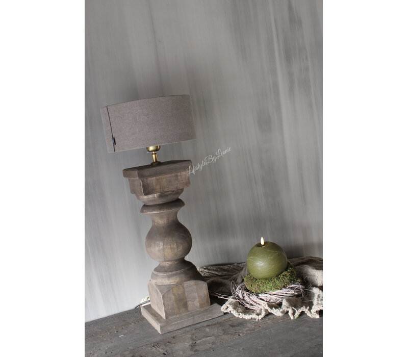 Baluster lampvoet Old brown 56cm