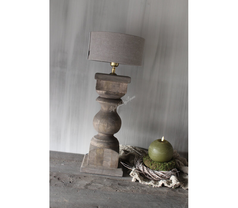 Baluster lampvoet Old brown 56 cm