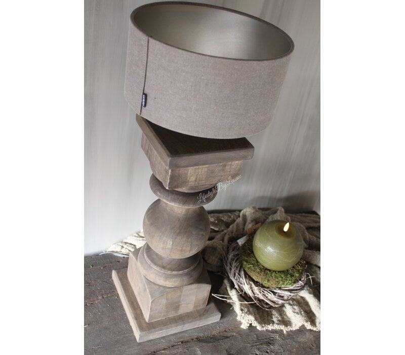 Baluster lampvoet Old brown 56 cm