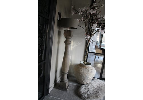 Baluster vloerlamp Old brown 125 cm