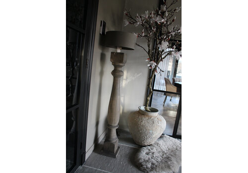 Baluster vloerlamp Old brown 125cm