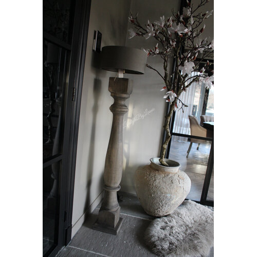 Baluster vloerlamp Old brown 125 cm 