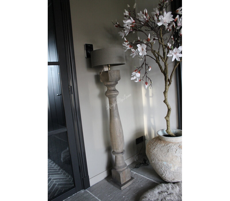 Baluster vloerlamp Old brown 125cm