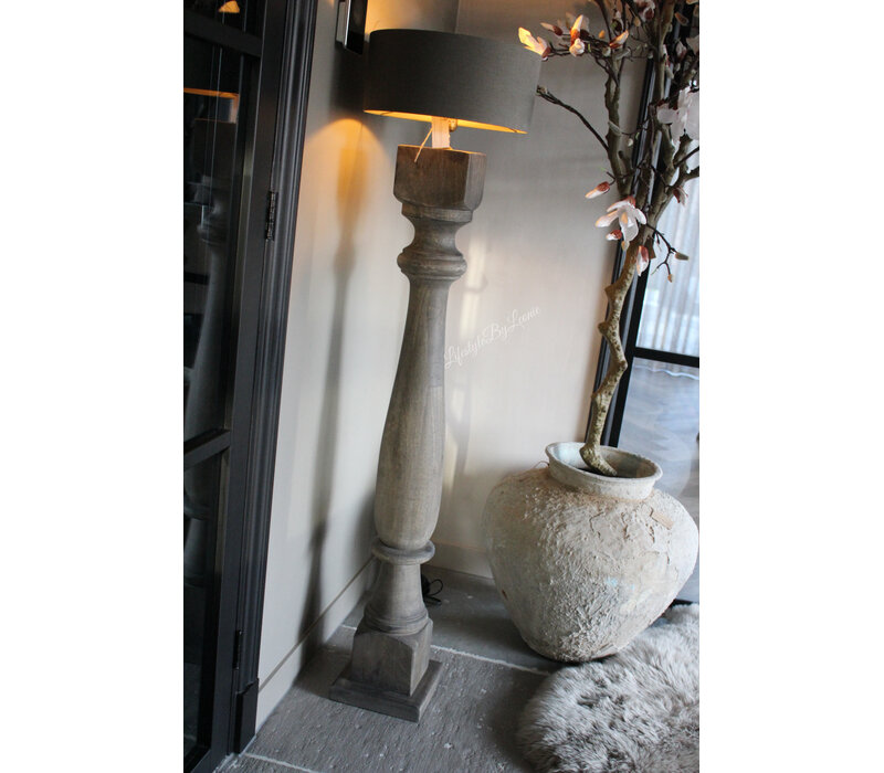 Baluster vloerlamp Old brown 125 cm
