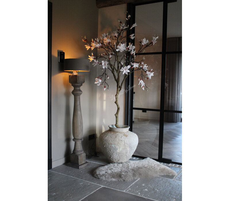 Baluster vloerlamp Old brown 125 cm