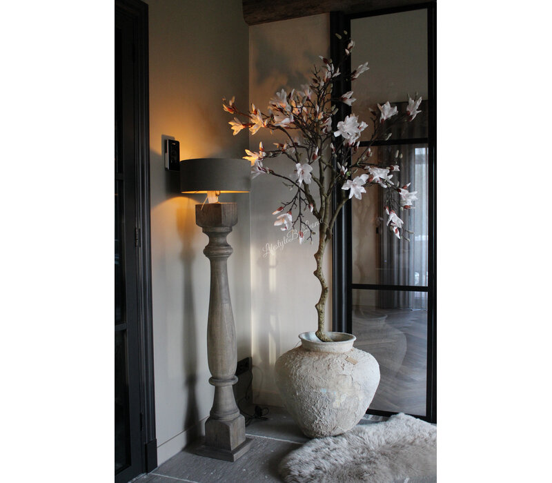 Baluster vloerlamp Old brown 125 cm