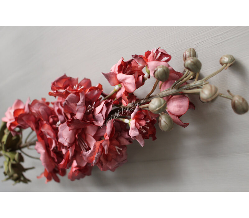 Brynxz zijden tak delphinium Burgundy 75cm