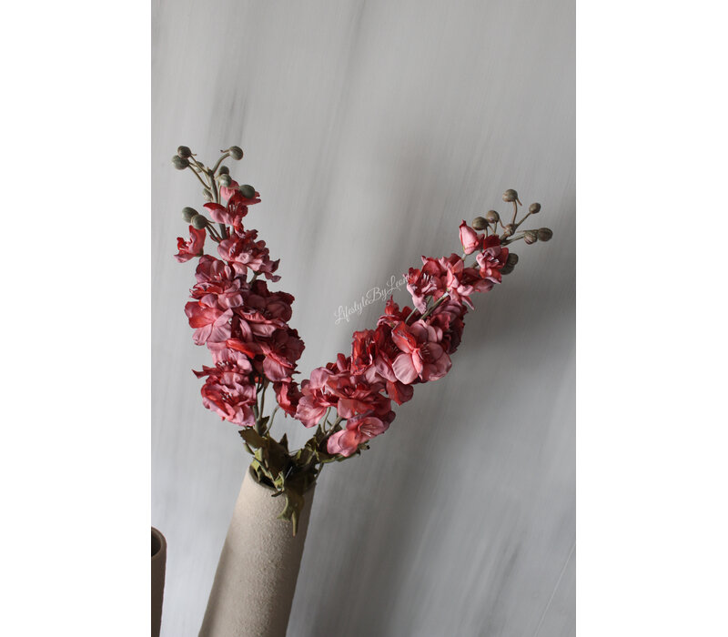 Brynxz zijden tak Delphinium burgundy 75 cm