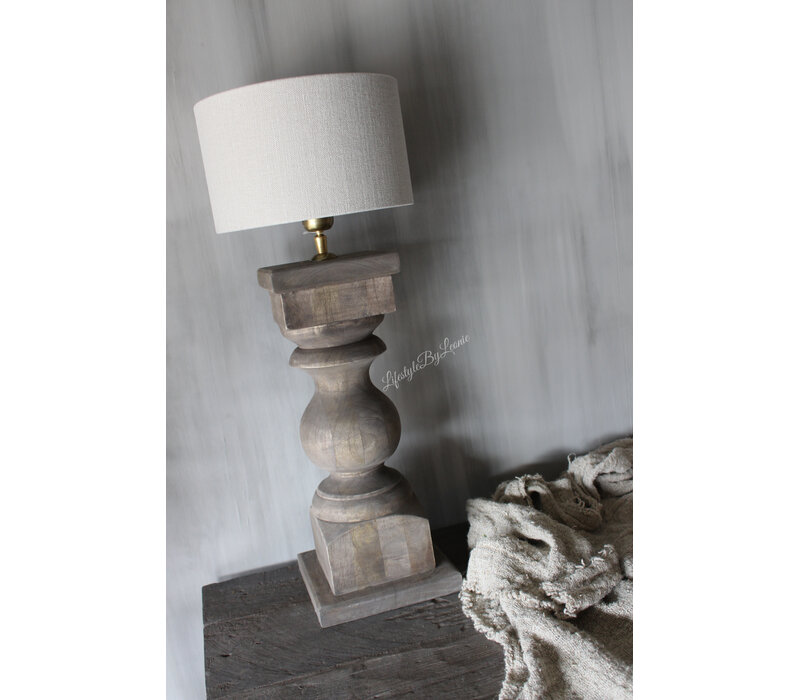 Baluster lampvoet Old brown 56 cm
