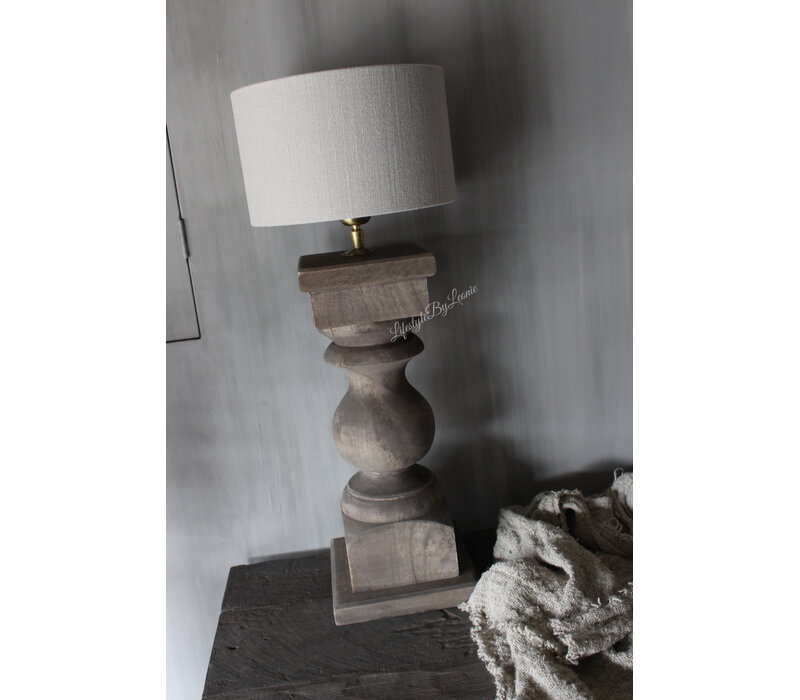 Baluster lampvoet Old brown 56 cm