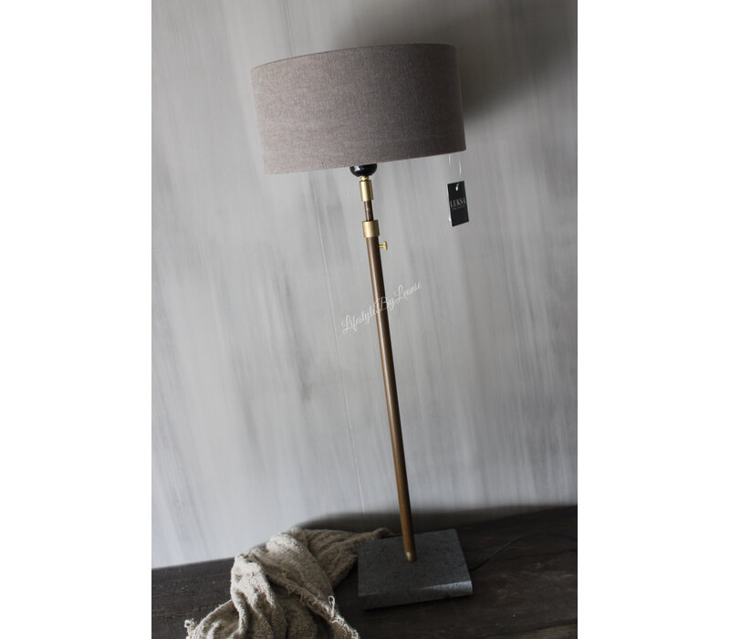 Tafellamp met hardstenen voet verstelbaar 60 cm