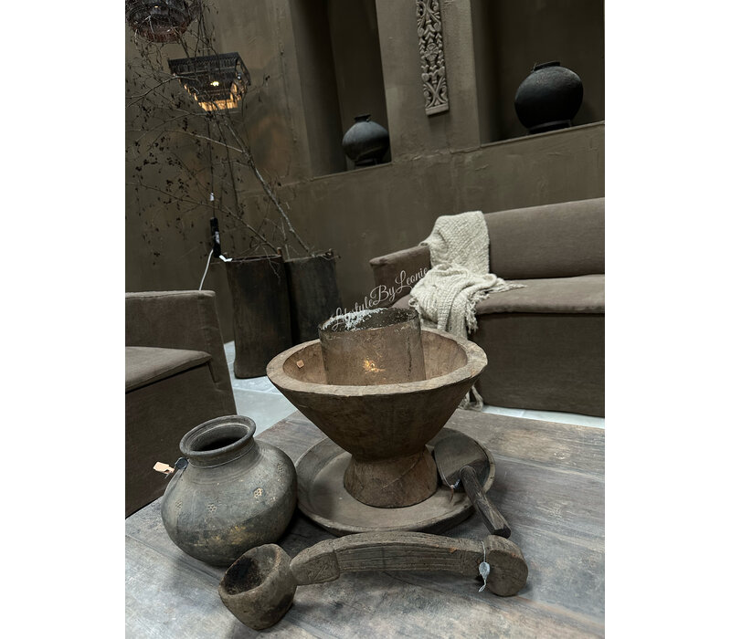 Hoffz Interior oude houten vijzel