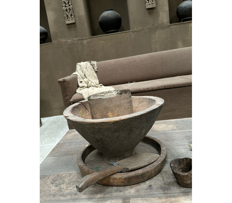 Hoffz Interior oude houten vijzel