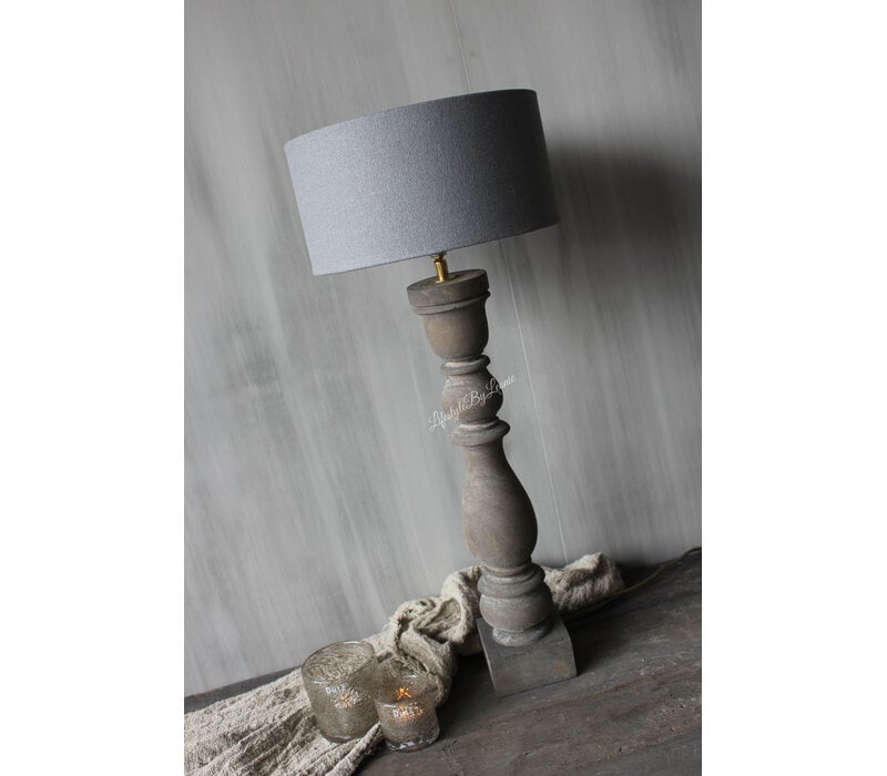 Aura Peeperkorn cilinder lampenkap Stone 30x15cm