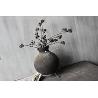 Hoffz Interior stenen ronde kruik op standaard 39x30cm