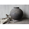Hoffz Interior stenen ronde kruik op standaard 43x35cm